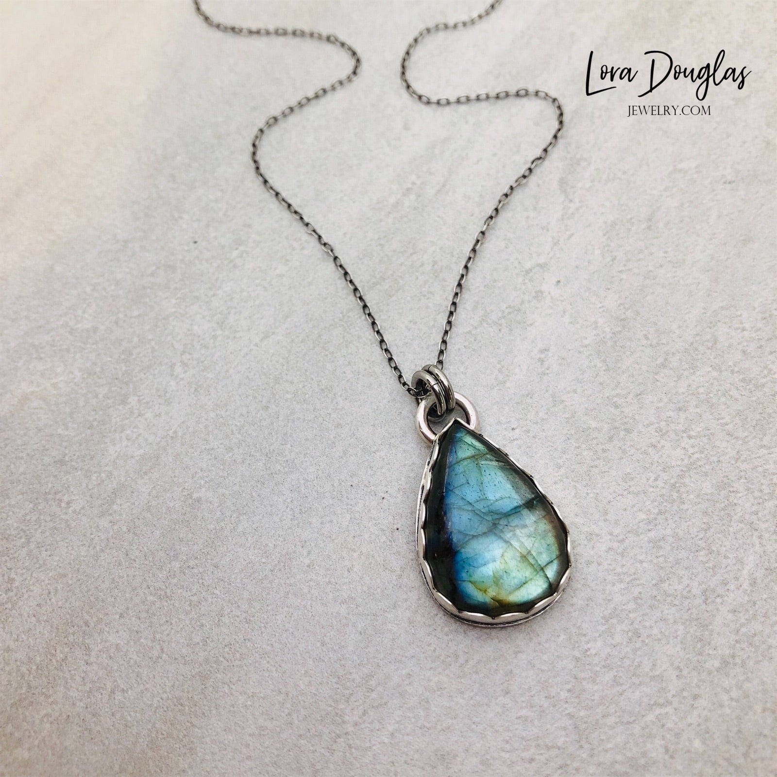Labradorite Pendant Sterling Silver Necklace