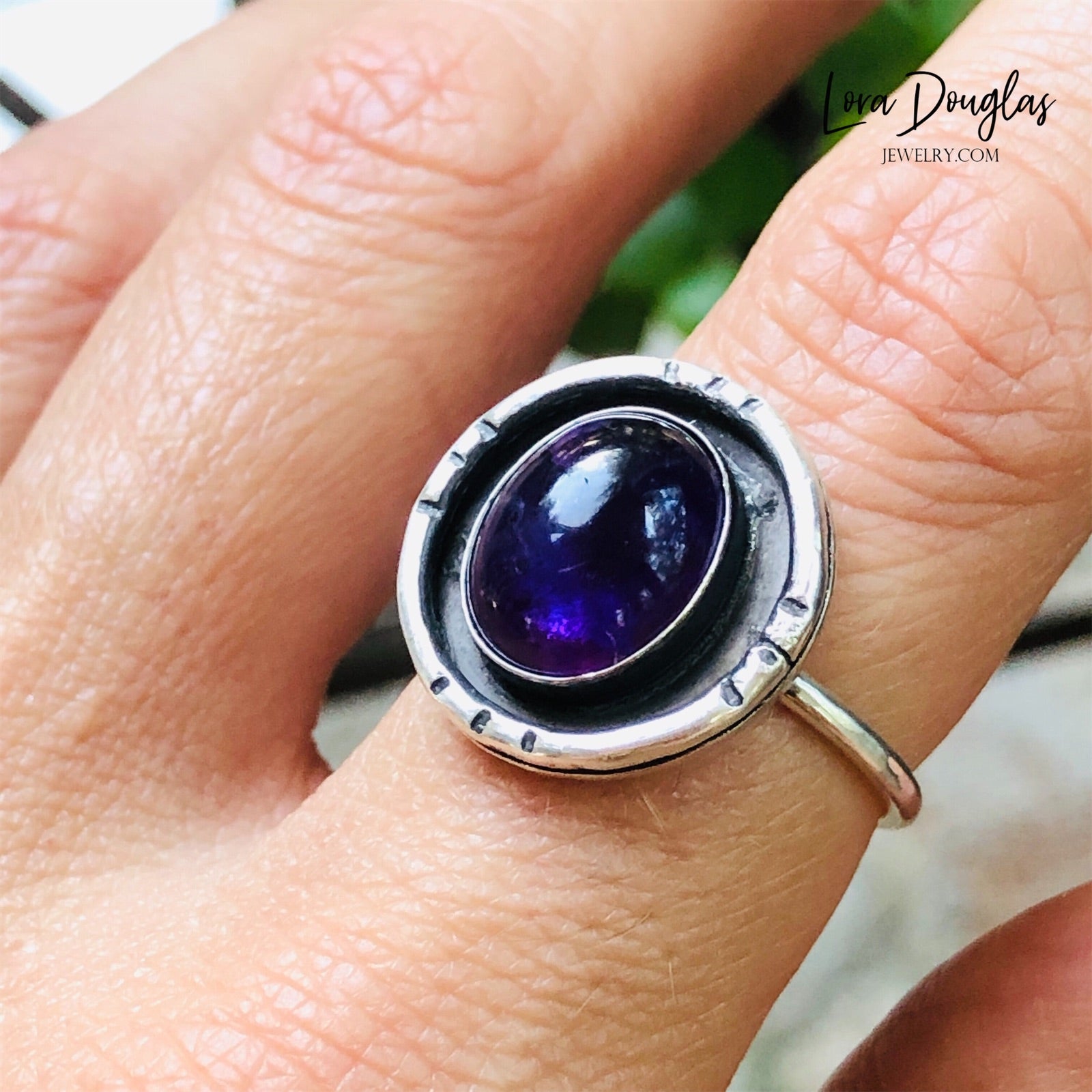 Amethyst Sterling Silver Ring 
