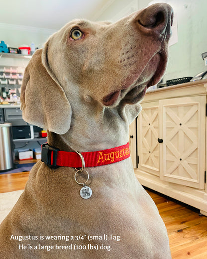 QR Code Pet Tag, Not All Who Wander Are Lost But I Am