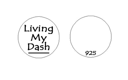 Reserve: Living My Dash Sterling Silver Charms