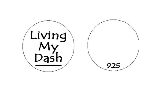 Reserve: Living My Dash Sterling Silver Charms