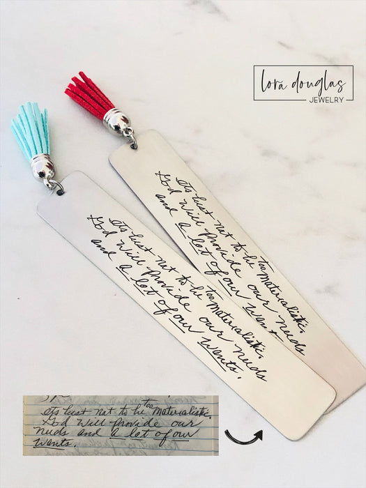 Handwriting Bookmark, Engrave Your Handwriting