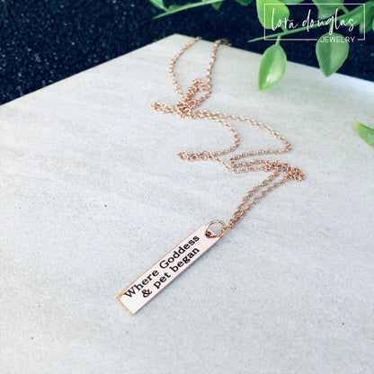 Where It All Began, Latitude Longitude Necklace