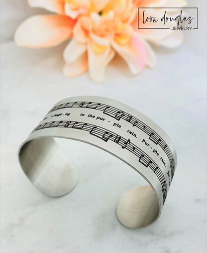 Purple Rain Sheet Music Bracelet