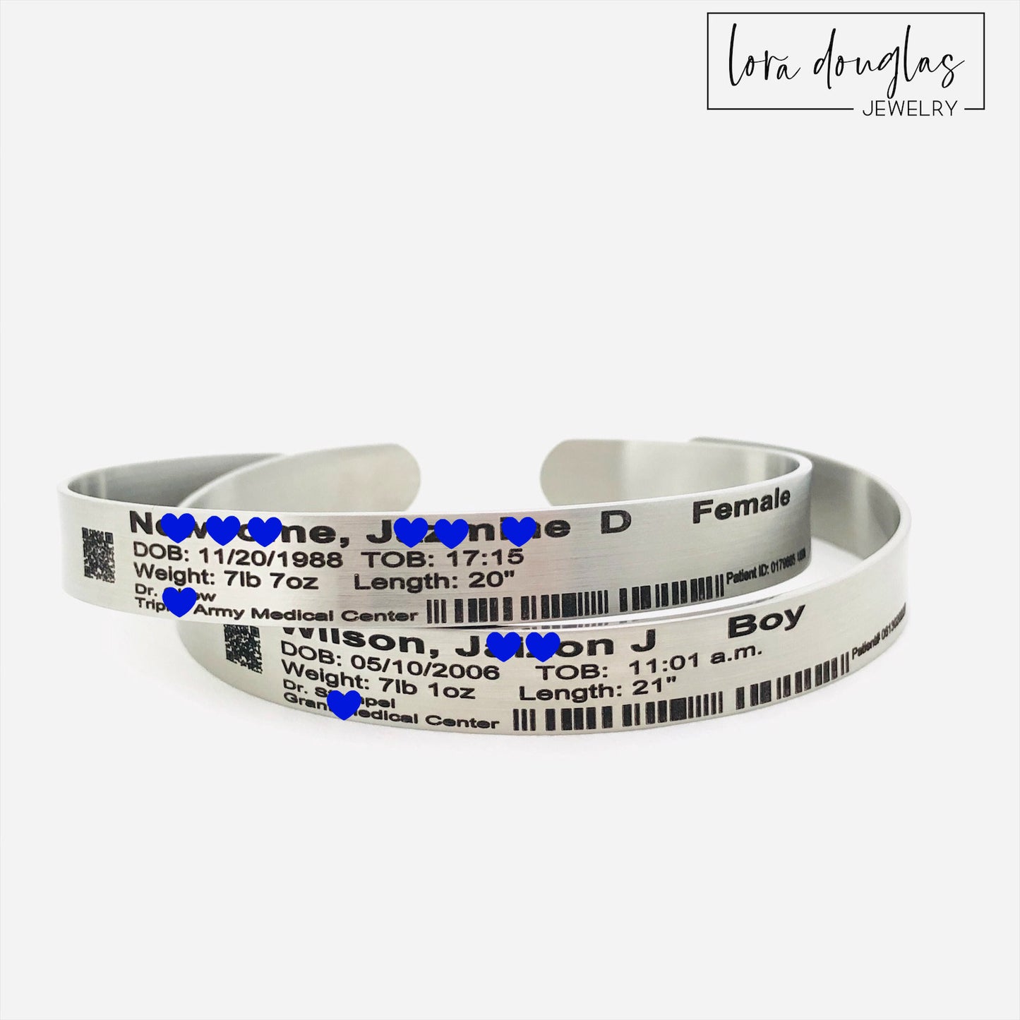 Hospital ID Bracelet, Personalized Hospital ID