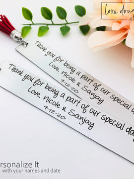 Part of our Special Day, Wedding Reader Bookmark