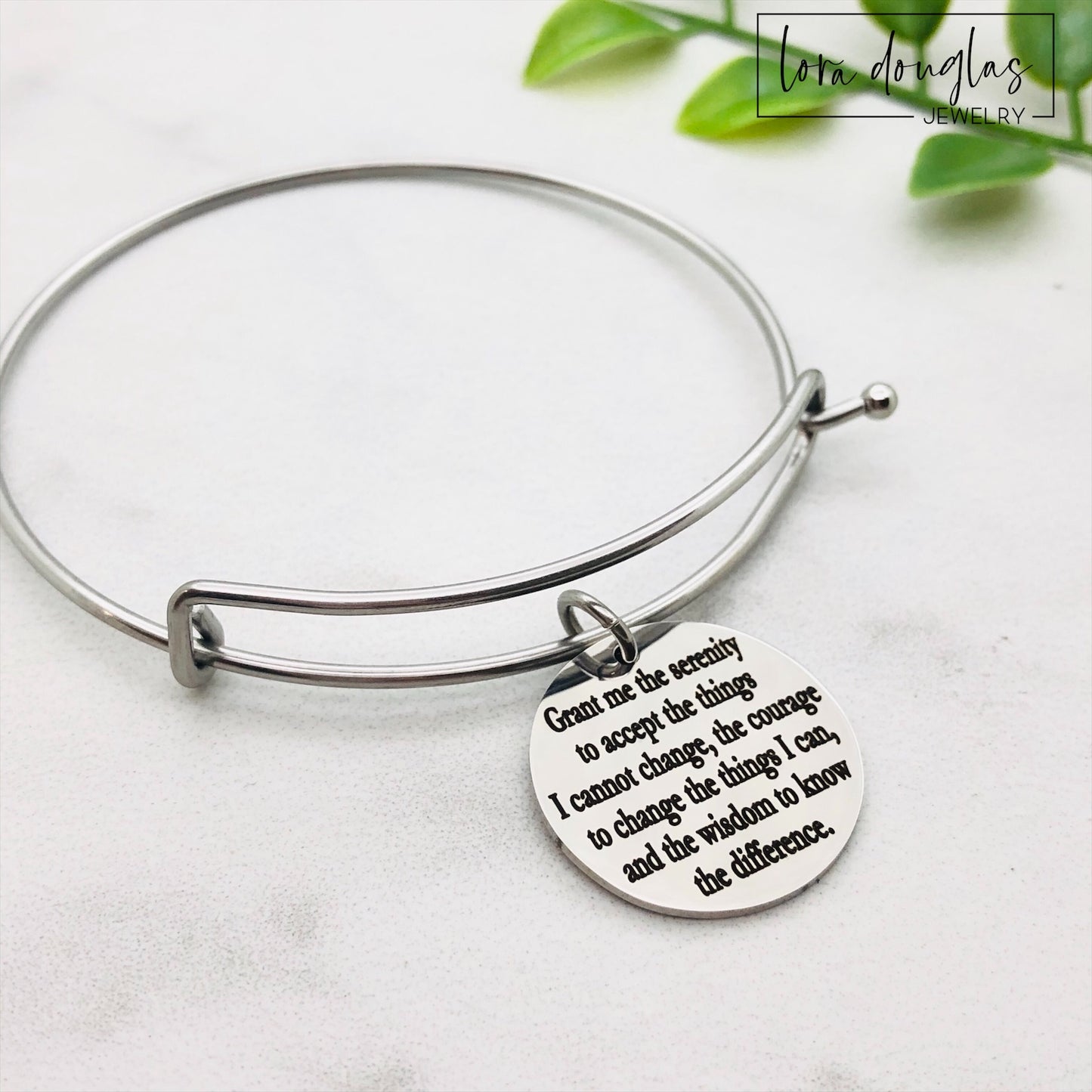 serenity prayer charm bracelet
