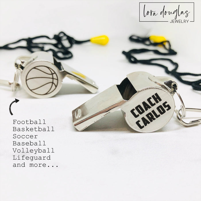 Personalized Coaches Whistles Engraved Whistles Lora Douglas Jewelry