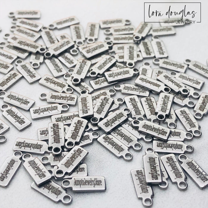 Jewelry Tags, Laser Engraved Logo Tags