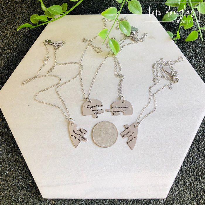 Together Forever, Never Apart, Maybe In Distance, But Never At Heart, 4 Piece Necklace Set
