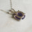 Amethyst Pendant Necklace, Sterling Silver