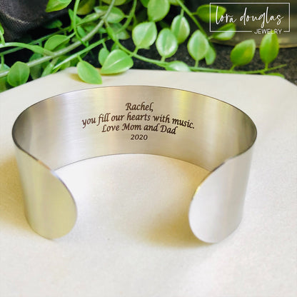 Sheet Music Bracelet, Engrave Your Song