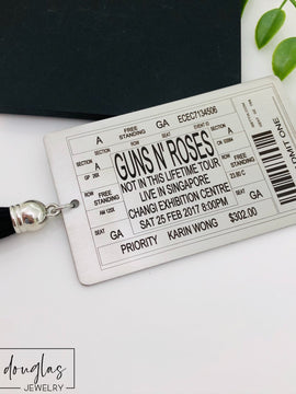 Personalized Ticket Bookmark for any Band, Concert, or Event