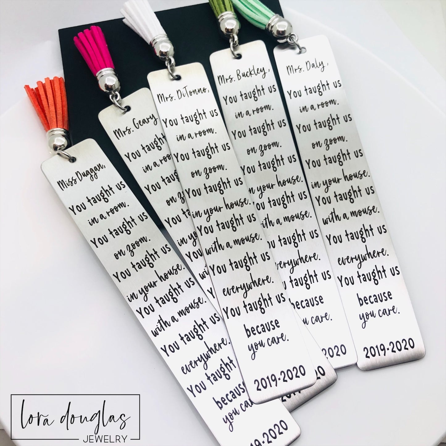 Engraved Metal Bookmark, Personalized Metal Bookmark