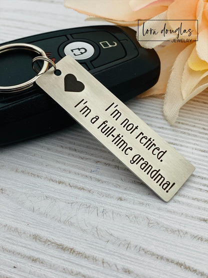 Full-Time Grandparent Keychain