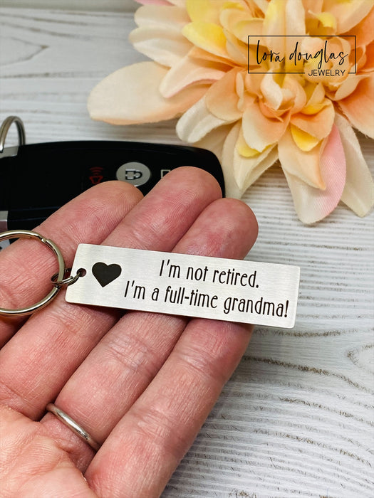 Full-Time Grandparent Keychain