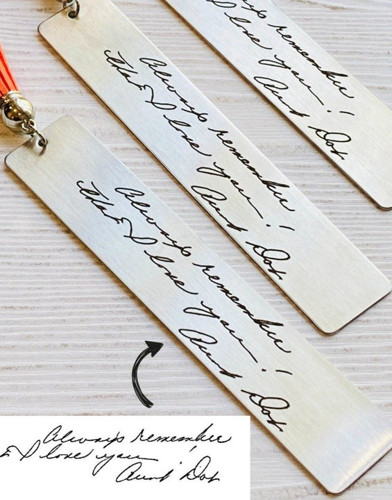 Handwriting Bookmark, Engrave Your Handwriting