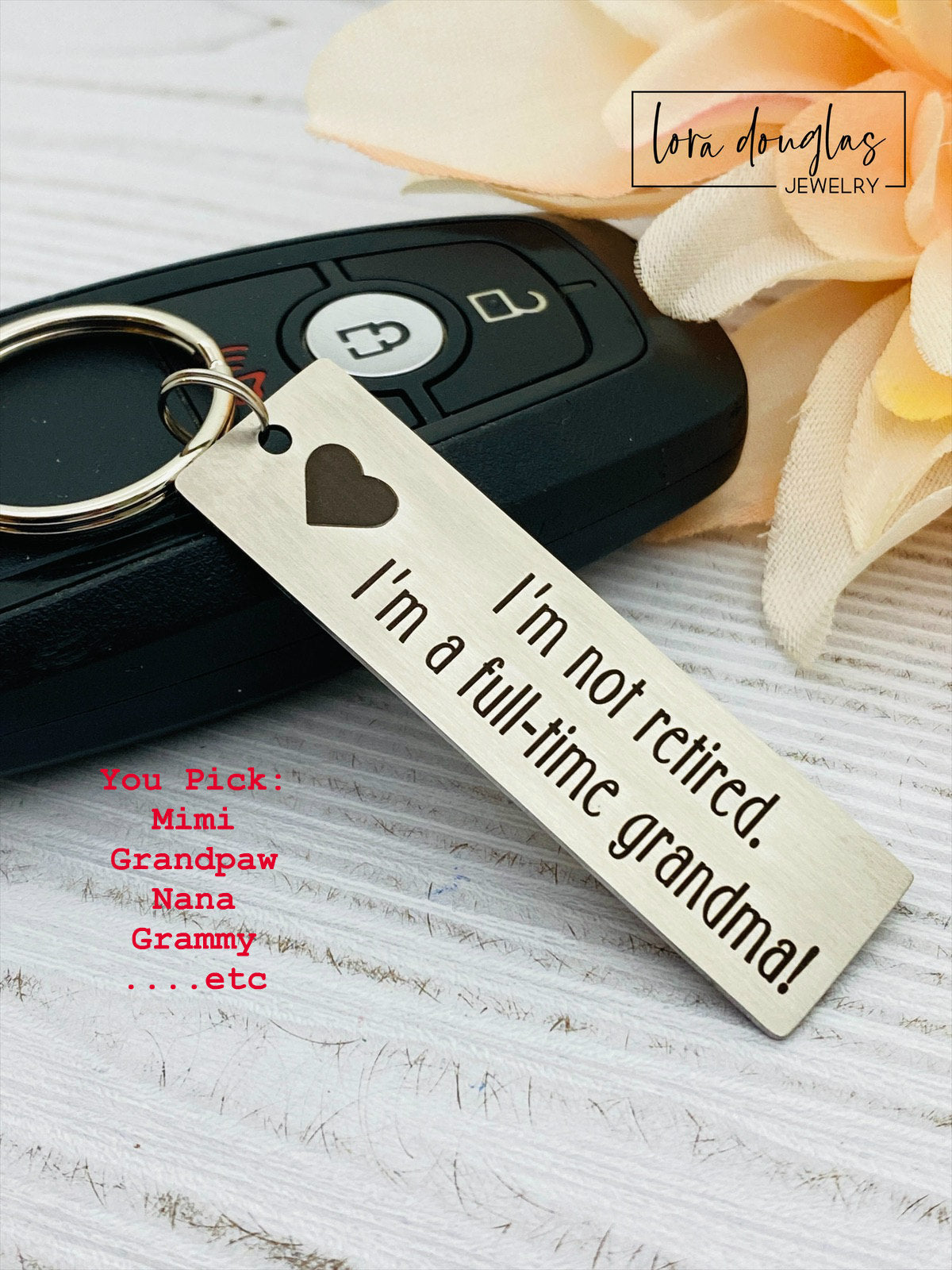 Full-Time Grandparent Keychain