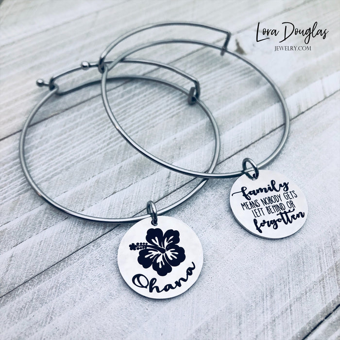 Ohana, Family means no one gets left behind or forgotten, Ohana Jewelry