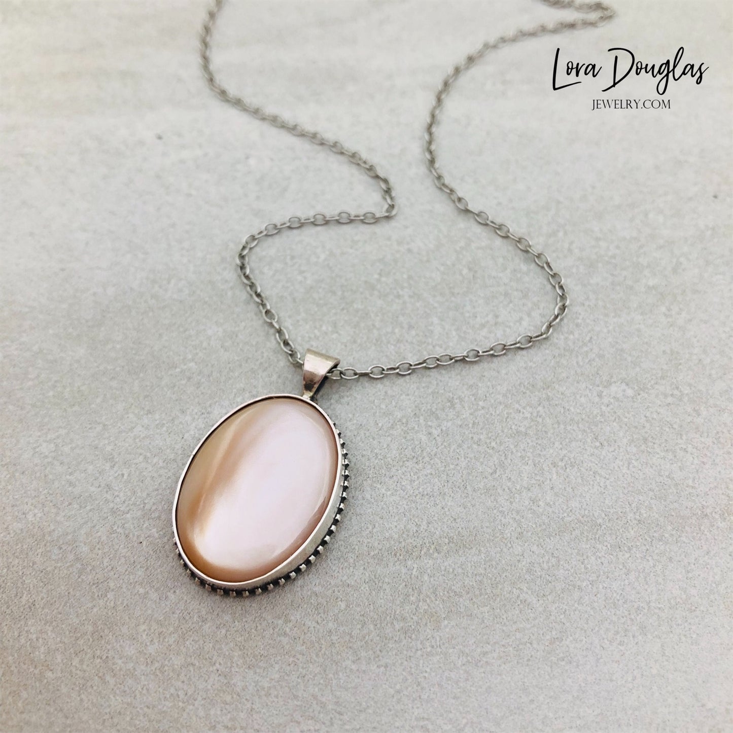 Peach Moonstone Necklace