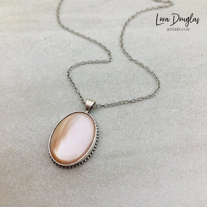 Peach Moonstone Necklace