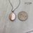 Peach Moonstone Pendant Necklace, Sterling Silver