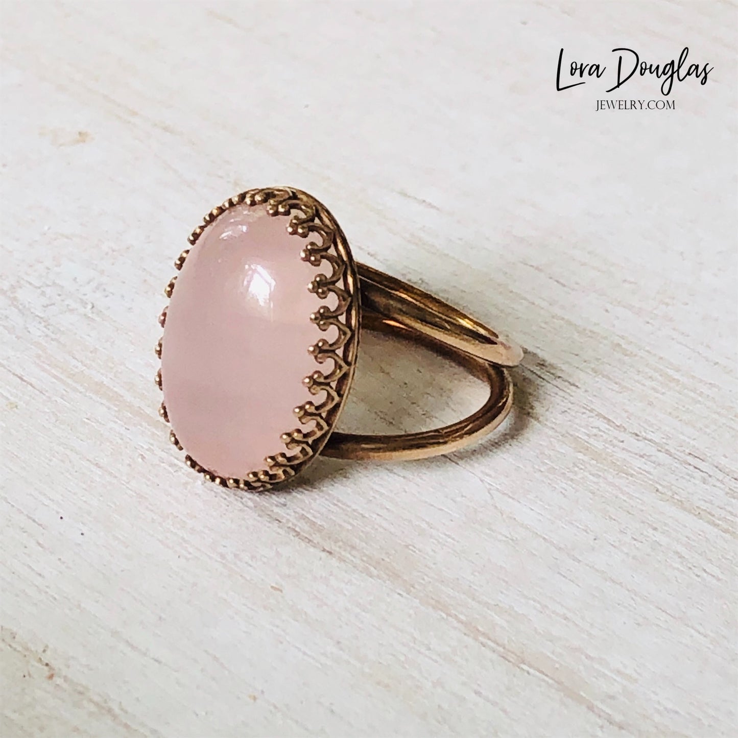 rose quartz ring