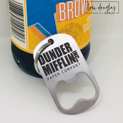 Dunder Mifflin Paper Company Bottle Opener Keychain
