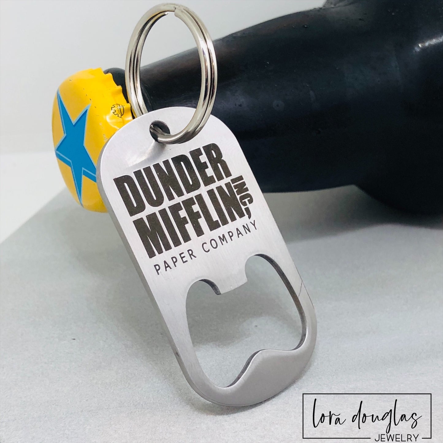 Dunder Mifflin Paper Company Bottle Opener Keychain