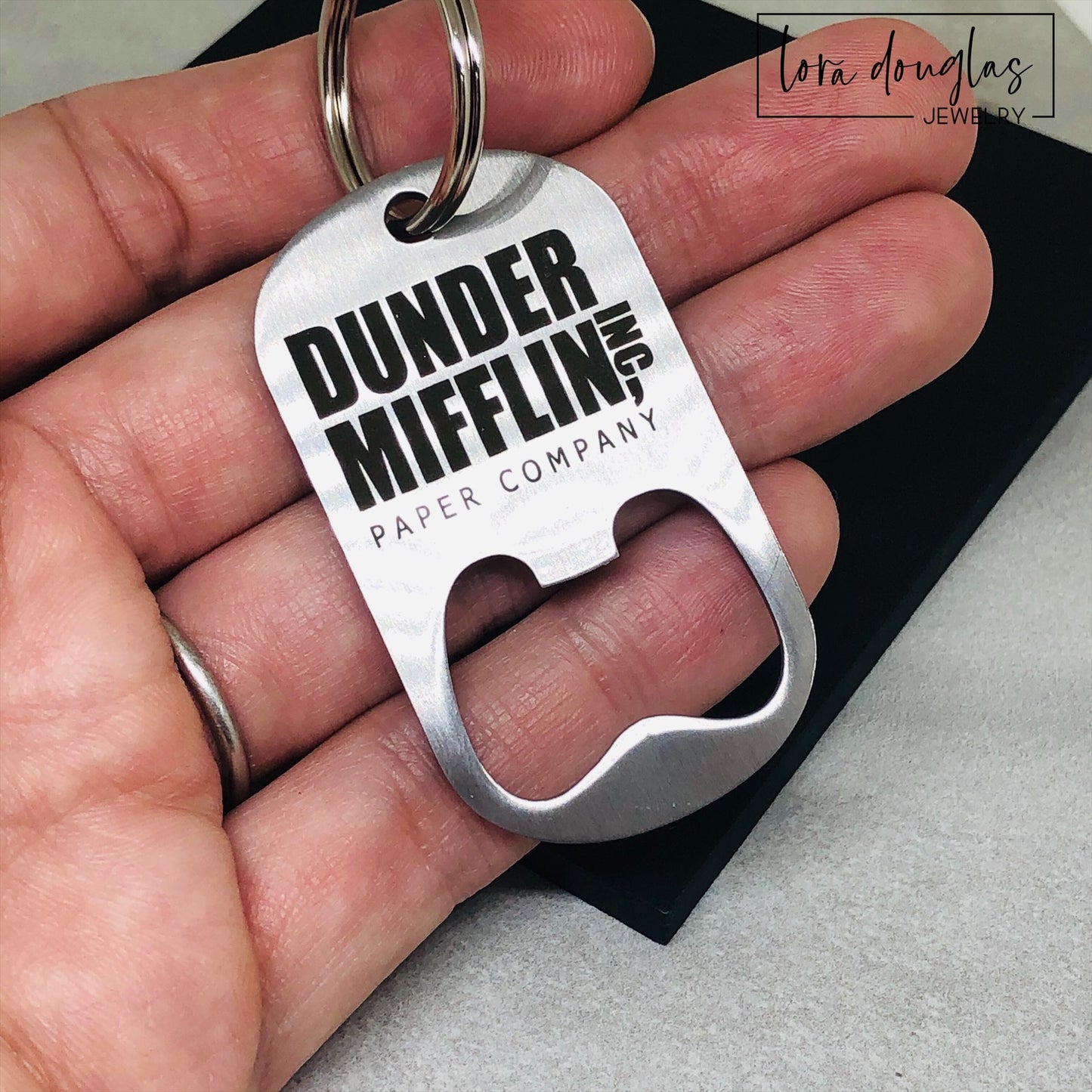 Dunder Mifflin Paper Company Bottle Opener Keychain