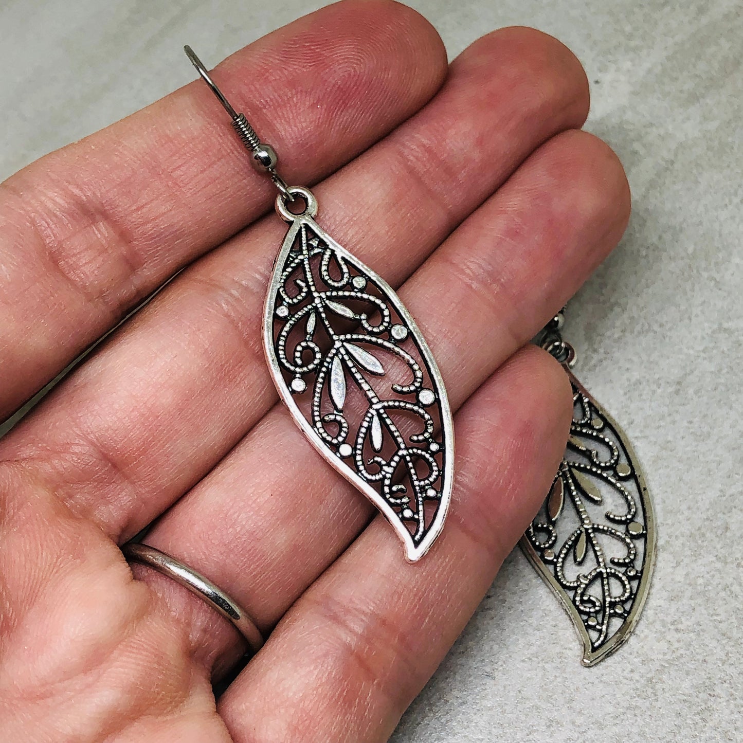 Filigree Feather Earrings