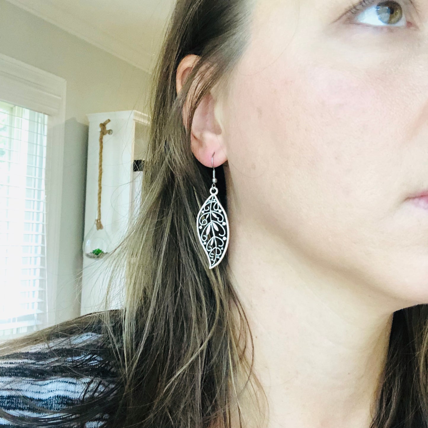Filigree Feather Earrings