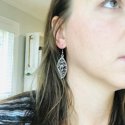 Filigree Feather Earrings