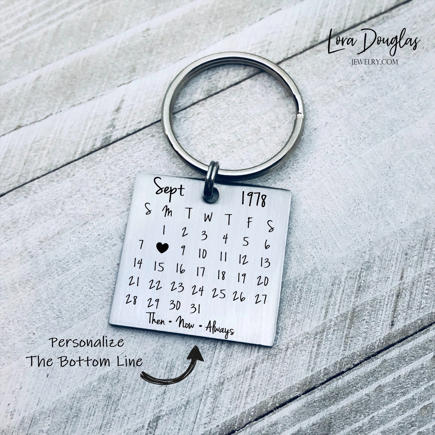 Save the Date, Personalized Calendar Keychain