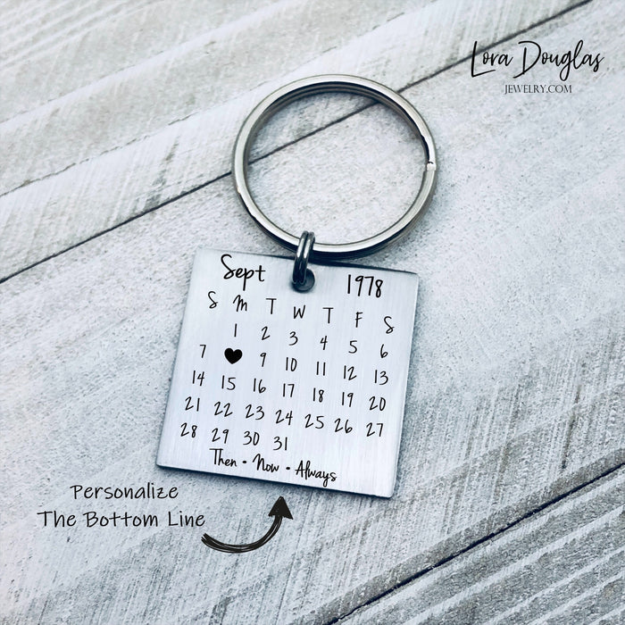 Save the Date, Personalized Calendar Keychain