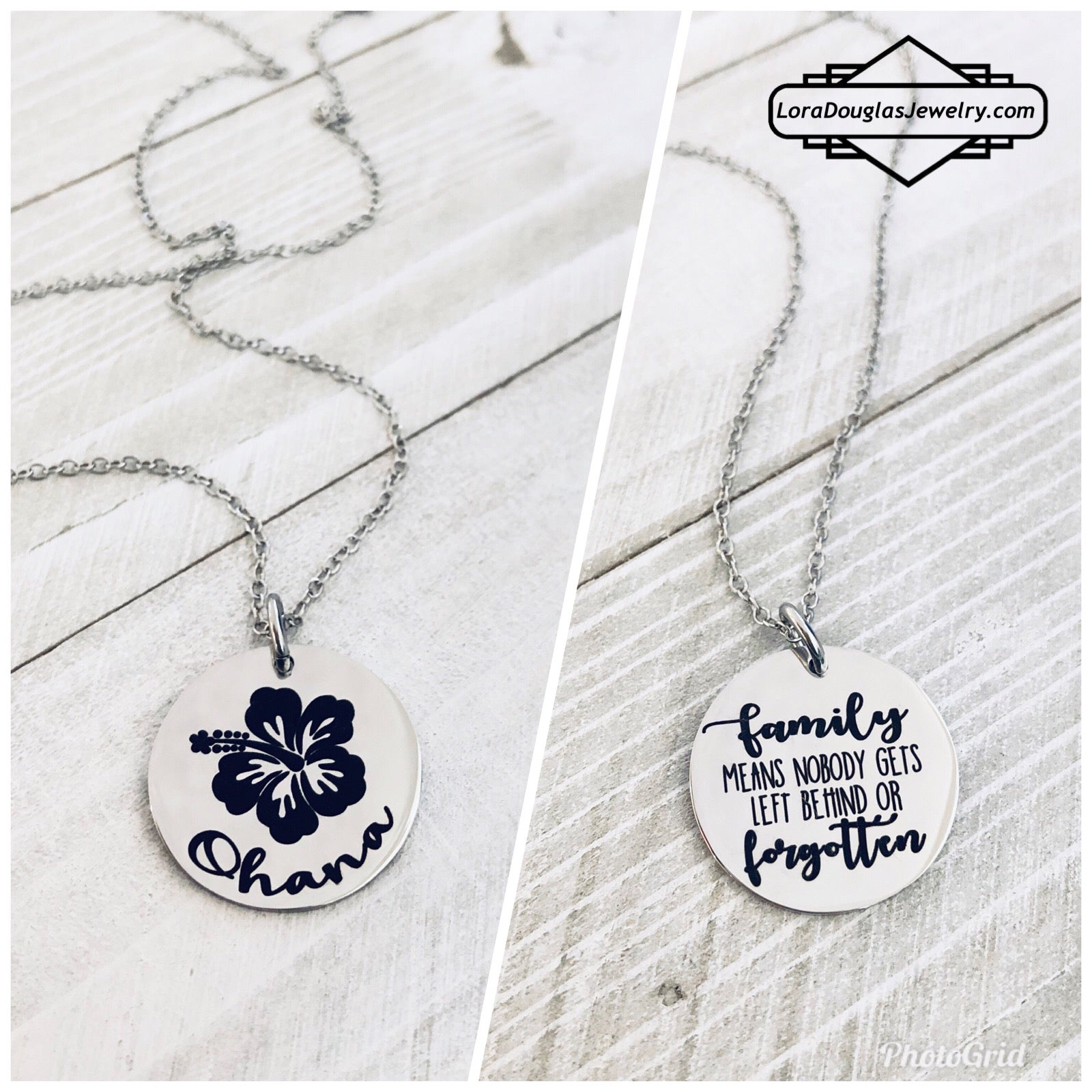 Ohana, Family means no one gets left behind or forgotten, Ohana Jewelry - Lora Douglas Jewelry