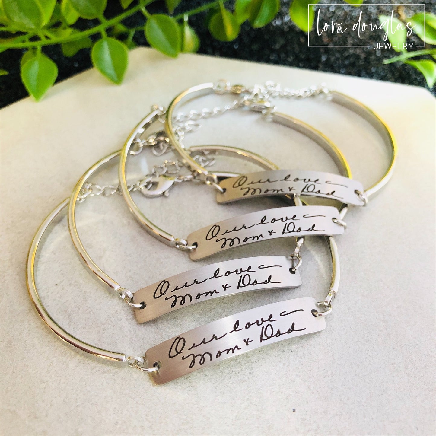 Handwriting Bracelet, Engrave Your Handwriting