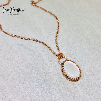 Moonstone and Bronze Necklace