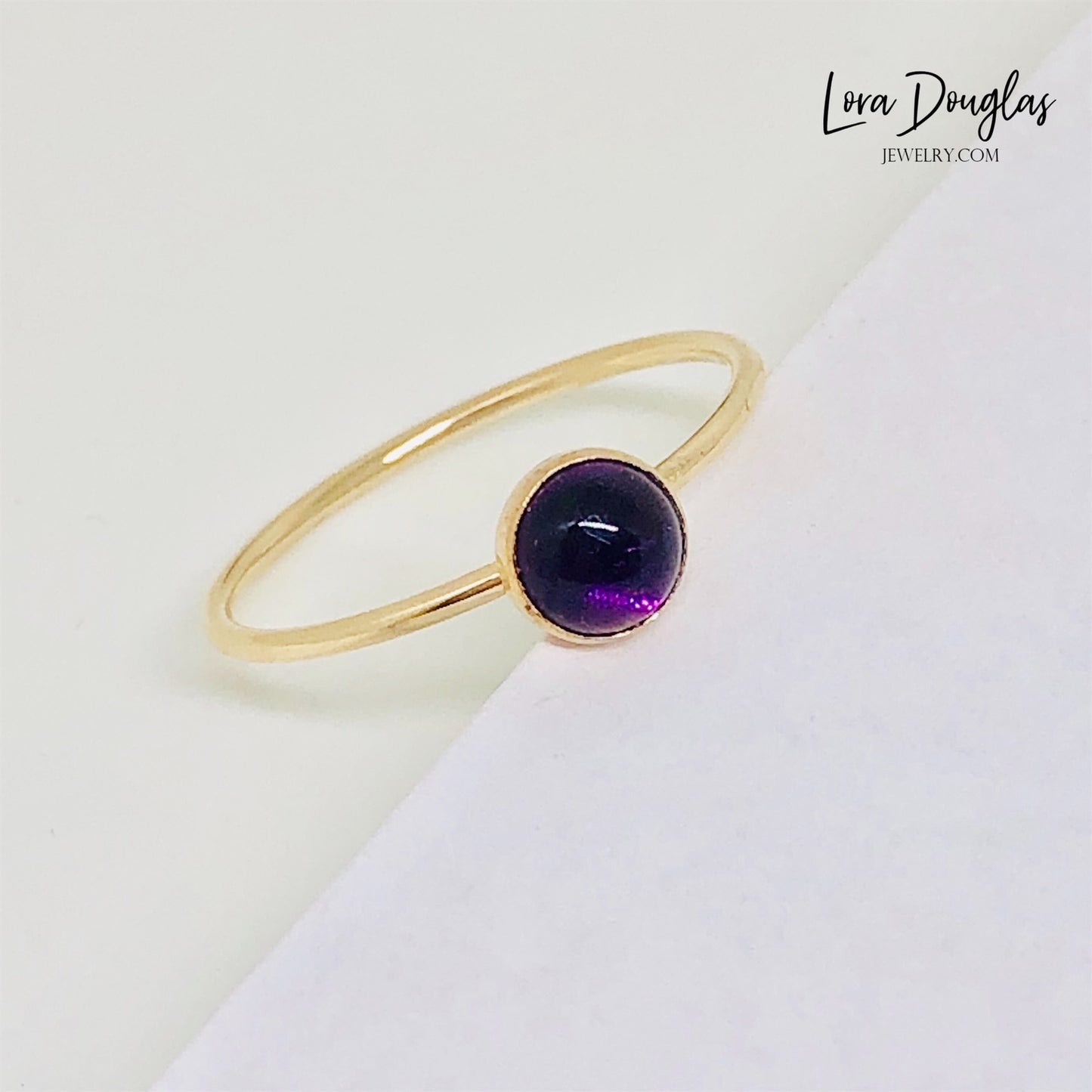 gold Amethyst Ring
