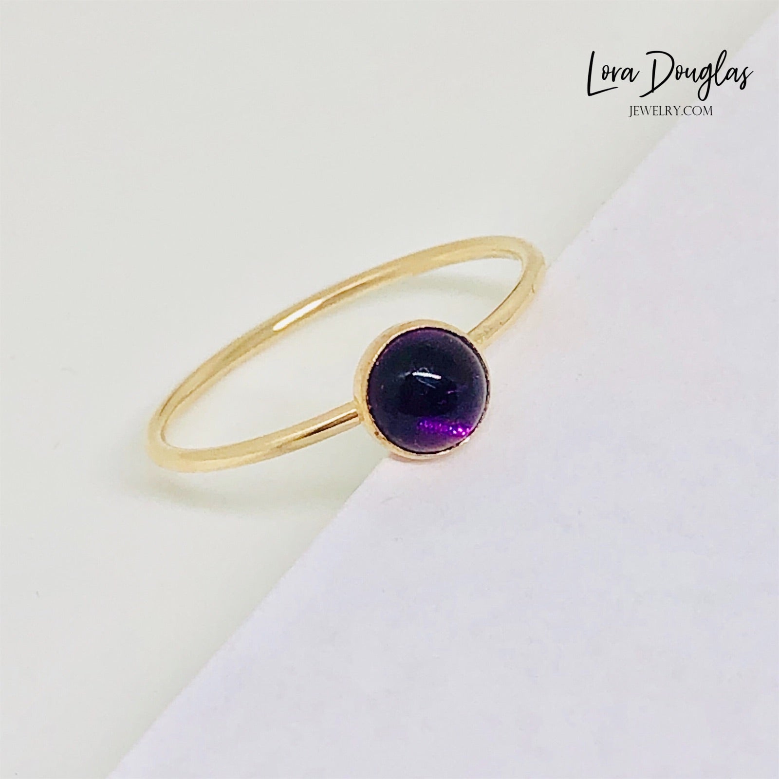 gold Amethyst Ring