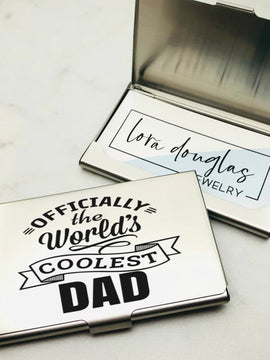 World's Coolest Dad Business Card Holder