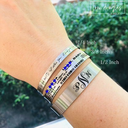 Hospital ID Bracelet, Personalized Hospital ID