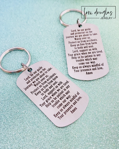 Custom Engraved Keychain, Dog Tag Keychain
