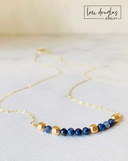 Sapphire Necklace, 1-4-3 I Love You