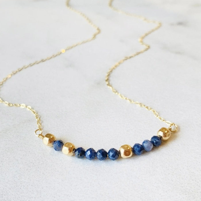 1-4-3: I Love You | Sapphire Necklace
