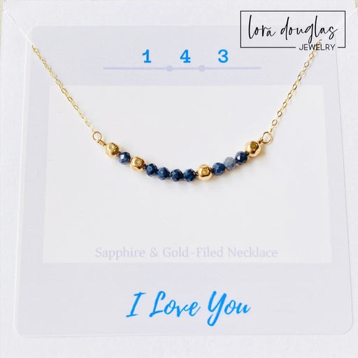 1-4-3: I Love You | Sapphire Necklace