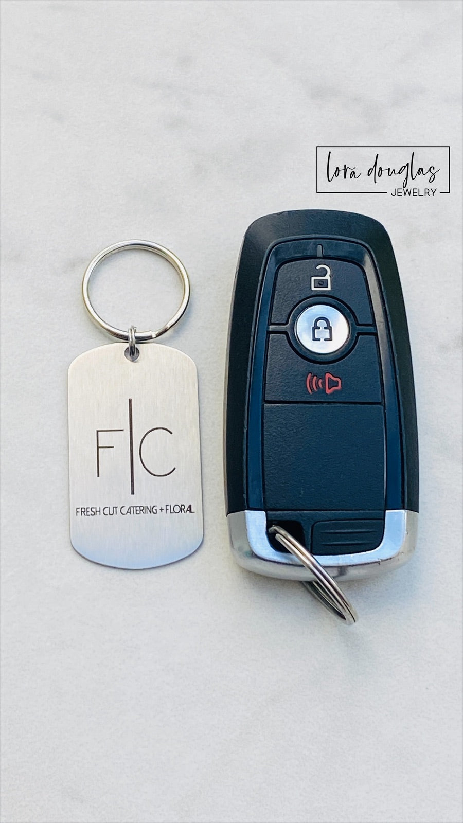 Custom Keychain, Engrave Your Logo, Graphic, Artwork, Handwriting, or Image