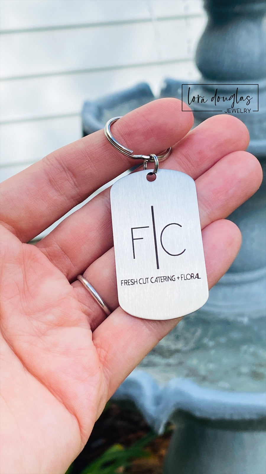 Custom Keychain, Engrave Your Logo, Graphic, Artwork, Handwriting, or Image