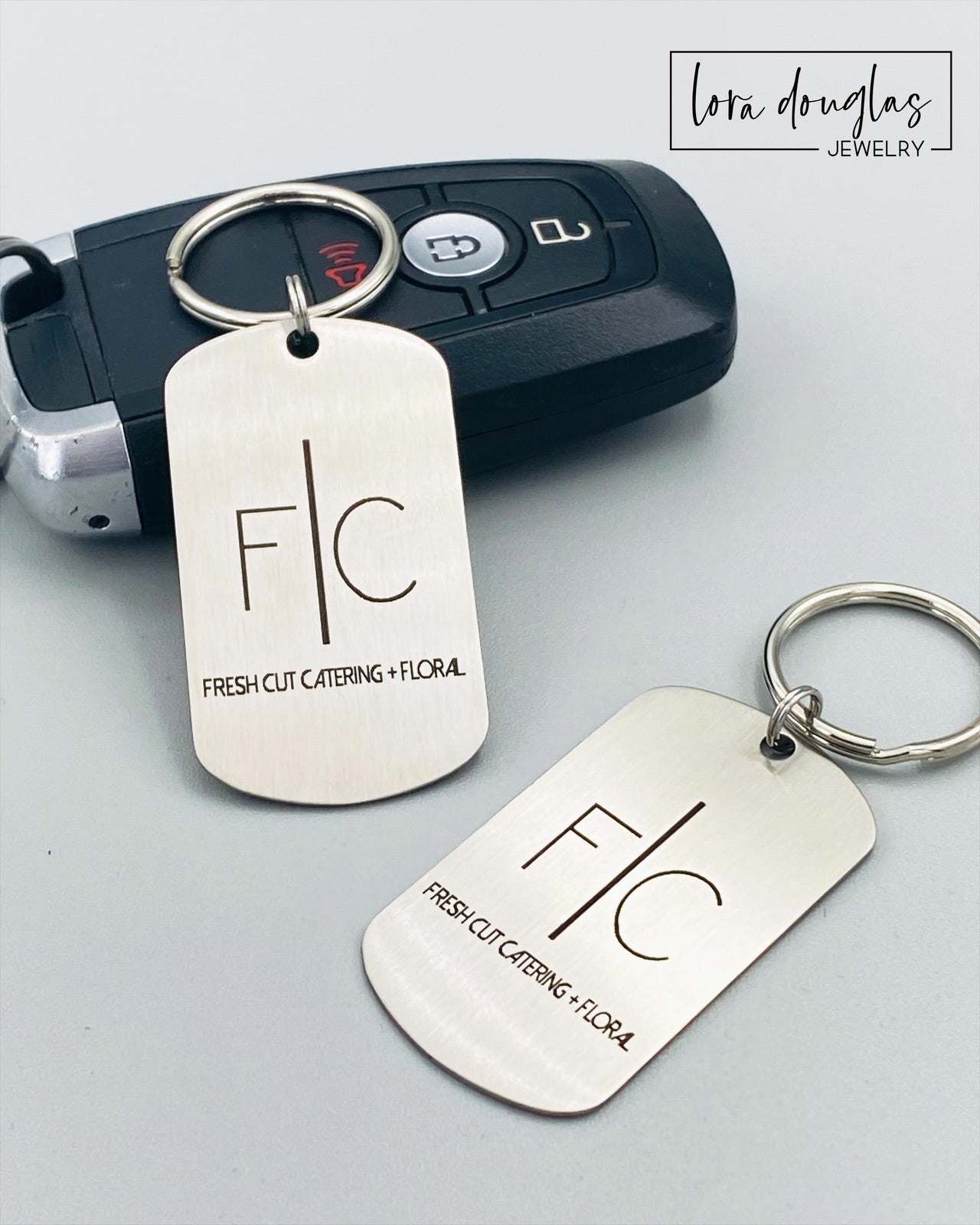 Custom Keychain, Engrave Your Logo, Graphic, Artwork, Handwriting, or Image