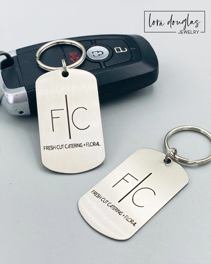 Custom Keychain, Engrave Your Logo, Graphic, Artwork, Handwriting, or Image